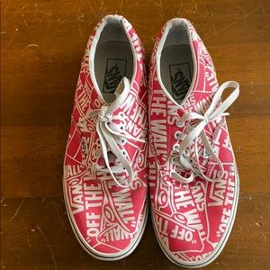 Red and White logo Vans